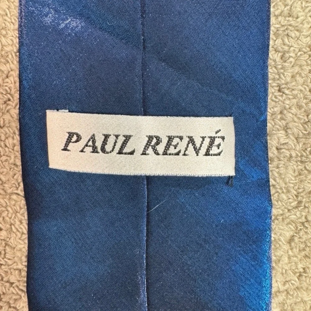 Paul Rene Mens Royal Blue Textured Necktie Formal Business Classic Tie RN 41200